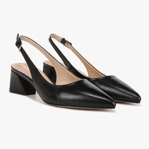 Franco Sarto Nolan Black Slingback Block Heels